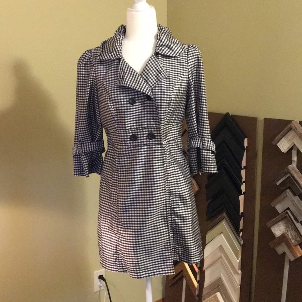 Takara Black Check Rain Coat